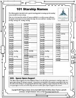 101 Starship Names